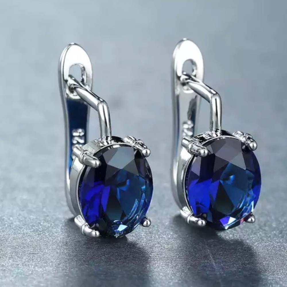 STUD 925 STERLING SILVER DIAMOND EARRINGS
